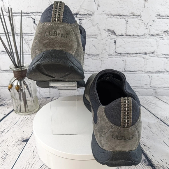 LL Bean Casual Slip on Loafer Shoe Mens Size 9.5M Gray Suede - Picture 4 of 7